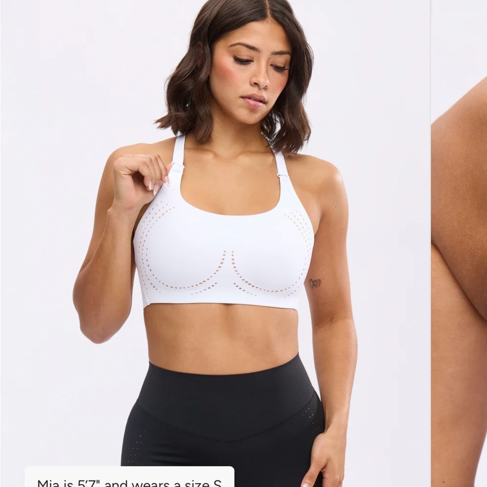 BuffBunny Airbrush Laser BTC Sports Bra White Small